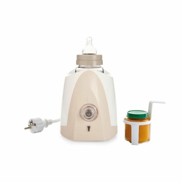 Thermobaby Set de Calentador de Biberones con Biberón de Vidrio de 230 ml, Biberón Adicional, Caja de Leche, Babero y Caja de Piruletas