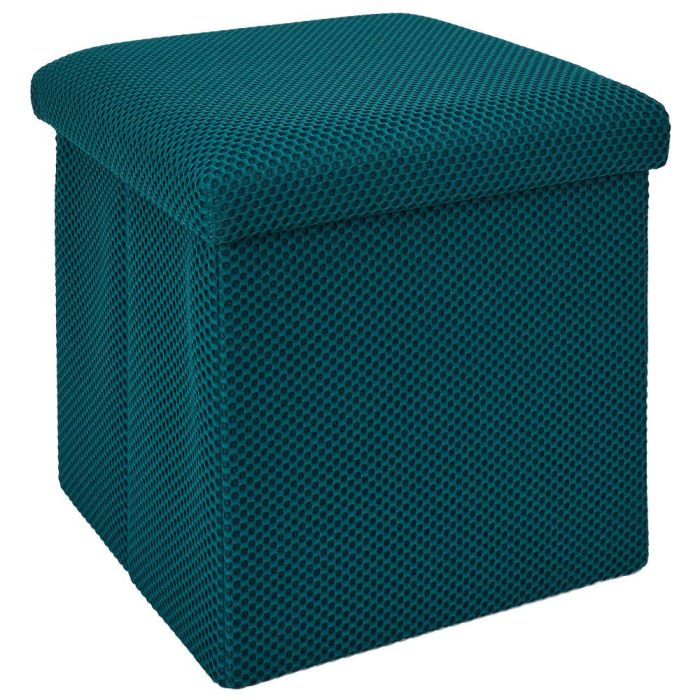 Caja-Puf Plegable Atom Azul Home Deco Factory 2 Caja-Puf Plegable Atom Azul Home Deco Factory 2