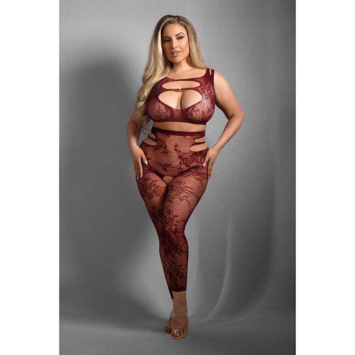 Conjunto de Lencería Fantasy Lingerie Rojo (Queen size) 2 Conjunto de Lencería Fantasy Lingerie Rojo (Queen size) 2