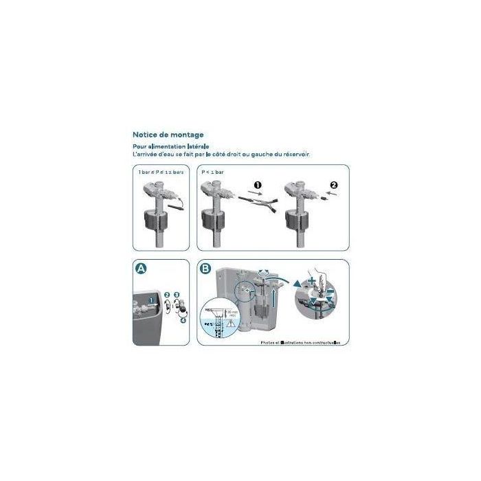 Novobain NOV3047404105617 Válvula de flotador lateral para cisterna de WC, con punta de latón 2