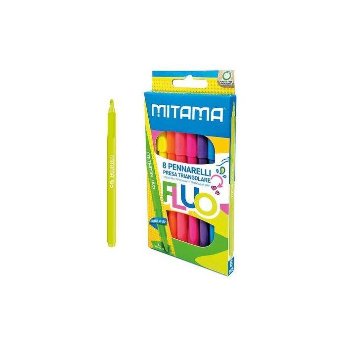 Rotulador Fibra Mitama Super Fluo 3Mm Caja De 8