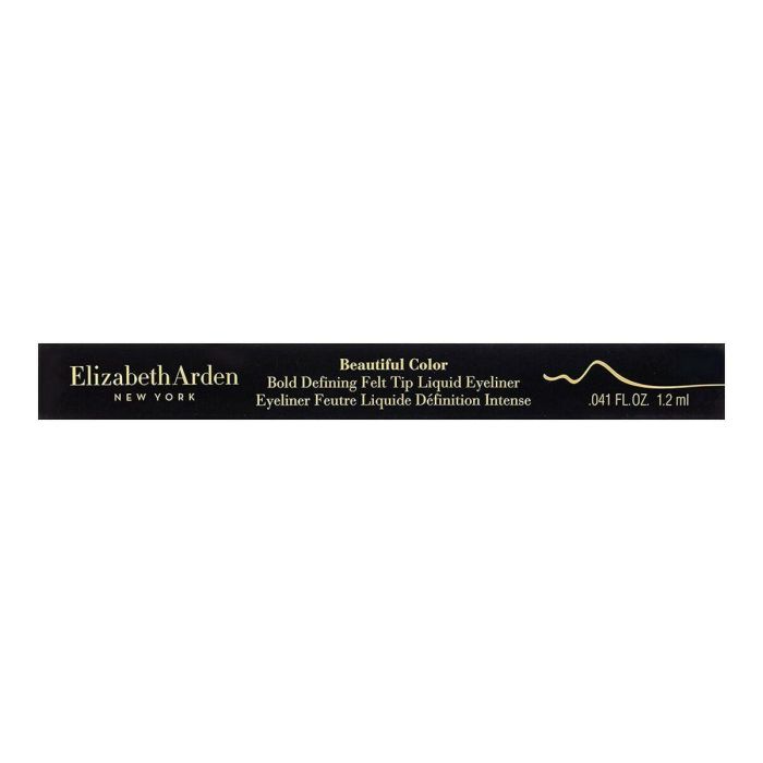 Elizabeth Arden BEAUTIFUL COLOR Delineador Líquido Punta Fieltro Negro. Definición Intensa, Larga Duración 24 Horas, Secado Rápido, Resistente al Agua 1,2 ml 6