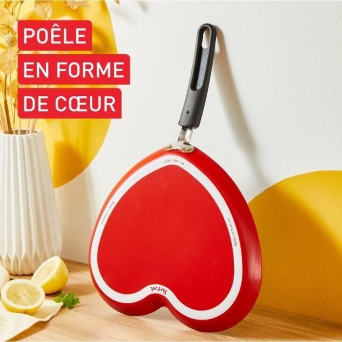 Sartén para crepes Tefal Heart  25 cm  revestimiento antiadherente  Tecnología Thermo-Spot  Edición limitada 2