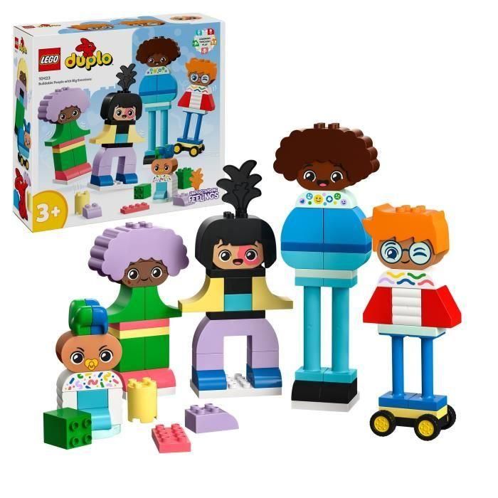 LEGO 10423 DUPLO My Town Personajes para Construir con Diferentes Emociones, Juguete con 71 Ladrillos con 5 Personajes