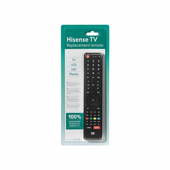 One For All URC1916 Mando a distancia universal para televisores Hisense, 100% compatible, no necesita programación, Negro 14 One For All URC1916 Mando a distancia universal para televisores Hisense, 100% compatible, no necesita programación, Negro 14