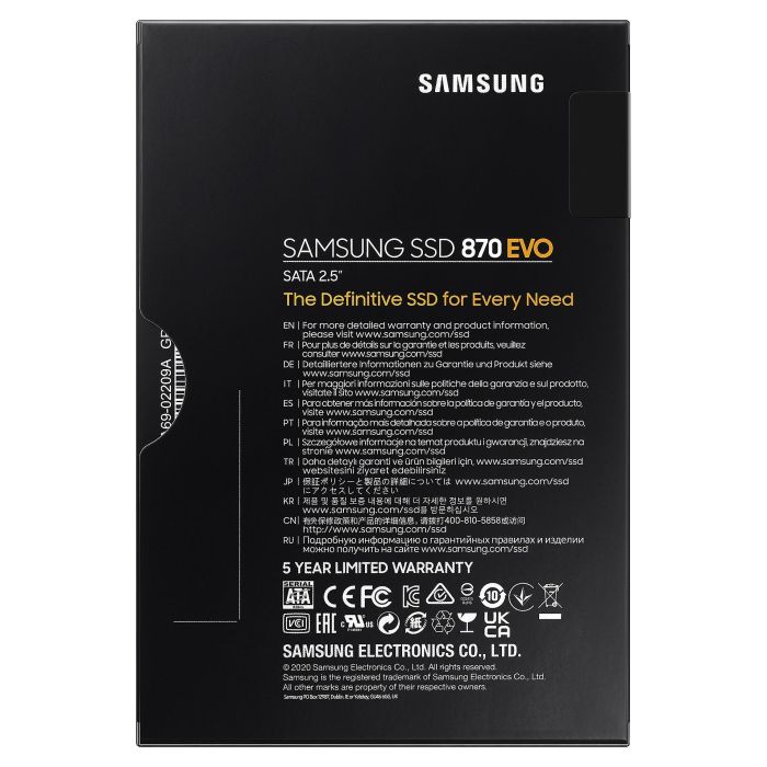 Samsung 870 EVO 2TB 2.5" SSD 560 MB/s 1500000h 6