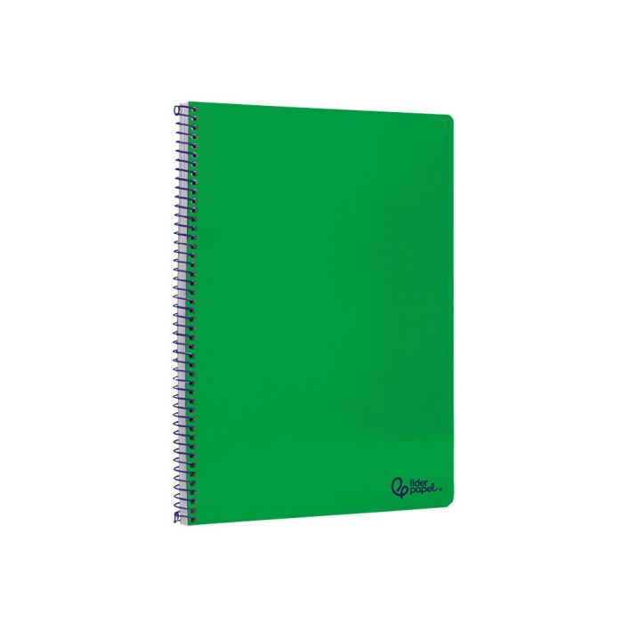 Cuaderno Espiral Liderpapel Din A4 Smart Tapa Blanda 80H 75 gr Cuadro 4 mm Con Margen Color Verde 4 unidades 4