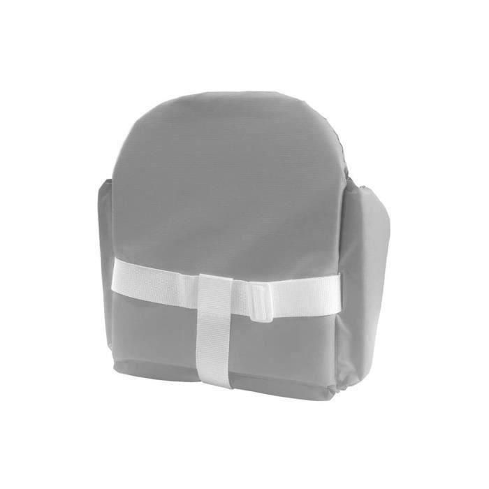 TINEO Cojín de silla de PVC con correas - Gris 1 TINEO Cojín de silla de PVC con correas - Gris 1