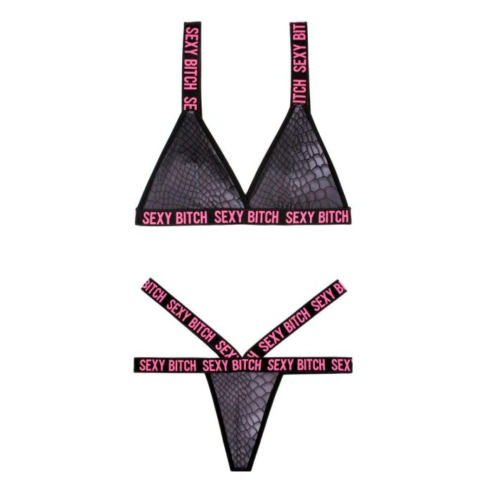 Conjunto de Lencería Fantasy Lingerie Negro (S/M) 1