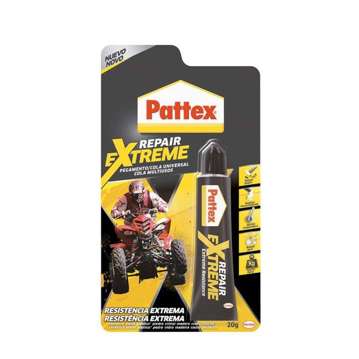 Pattex Repair Extreme 20g 2146096 - Pegamento extrafuerte, translúcido, rápido, resistente a temperaturas extremas, ideal para múltiples materiales 0 Pattex Repair Extreme 20g 2146096 - Pegamento extrafuerte, translúcido, rápido, resistente a temperaturas extremas, ideal para múltiples materiales 0
