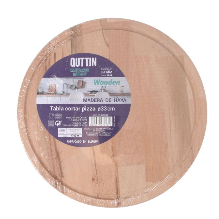 Tabla redonda para pizza Quttin 33x1,7 cm (6 Unidades) 1 Tabla redonda para pizza Quttin 33x1,7 cm (6 Unidades) 1