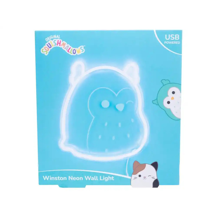 Wondee Squishmallow Winston Lampara Neon Azul 21.5 x 19.5 cm 4