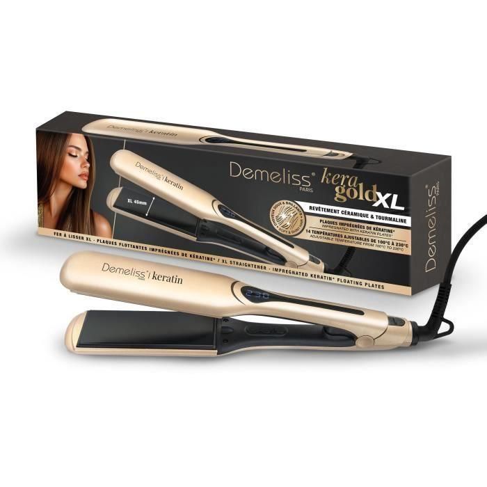 Saint Algue SAI3666085200567 Plancha de Pelo Demeliss Kera Gold XL con Placas Anchas 45 mm Saint Algue SAI3666085200567 Plancha de Pelo Demeliss Kera Gold XL con Placas Anchas 45 mm