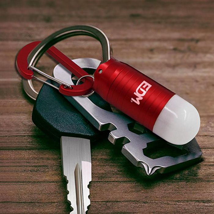 Edm Linterna Llavero LED con Mosquetón, 3xLR44 Incluidas, Colores Surtidos 6