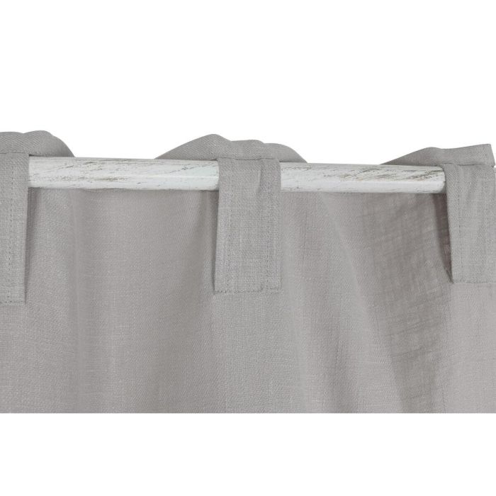 Cortina Cottage DKD Home Decor Gris Claro 260 x 140 cm 4