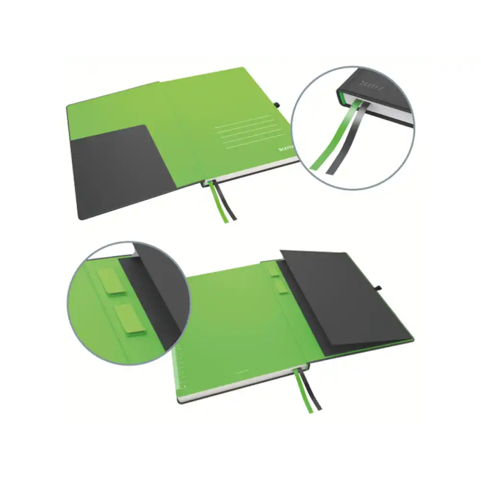 Leitz Cuaderno Complete Tapa Dura DIN A4, 80 Hojas Rayado Horizontal, Color Negro 2