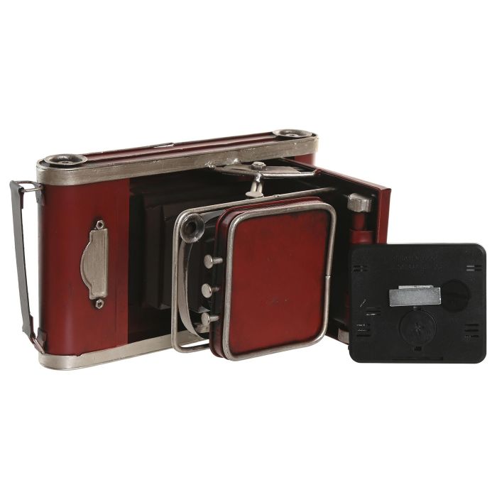 Reloj Sobremesa Vintage DKD Home Decor Negro Granate 16 x 14.5 x 16 cm (2 Unidades) 2