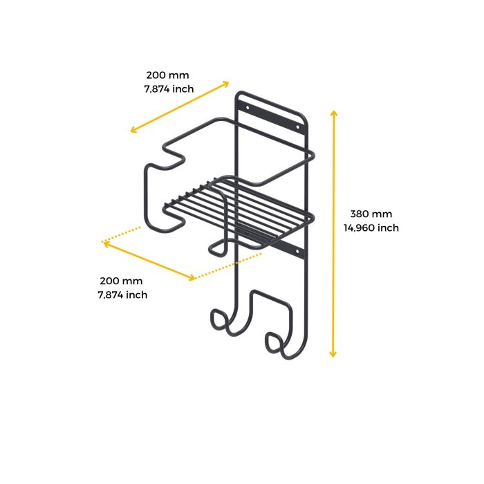 Emuca Soporte para tabla de planchar, accesorios de planchado y plancha, Acero, Gris antracita 6 Emuca Soporte para tabla de planchar, accesorios de planchado y plancha, Acero, Gris antracita 6