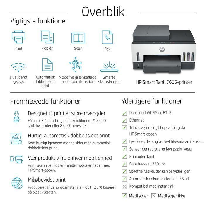 HP multifuncion inkjet Smart Tank 7605 10