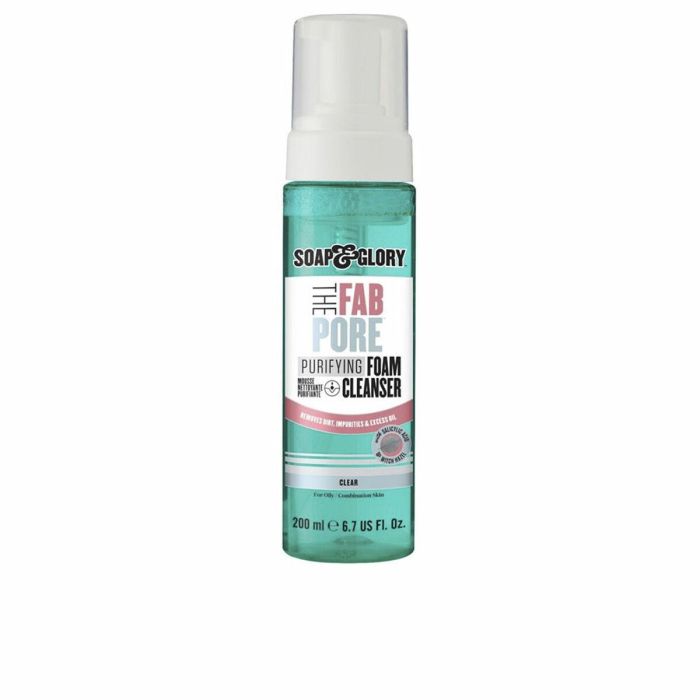 Soap & Glory THE FAB PORE Espuma Limpiadora Facial Purificante Poros Grasa Control Brillos Piel Mixta Grasa Dermatológicamente Probada 200 ml