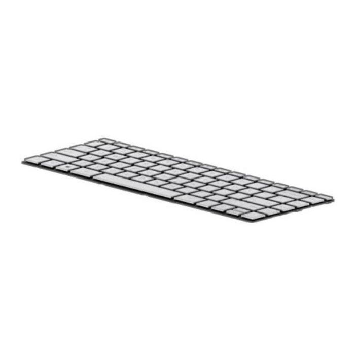 HP Teclado para Portátil con Retroiluminación, Acabado Plata Natural, Repuesto Fácil para Modelos HP