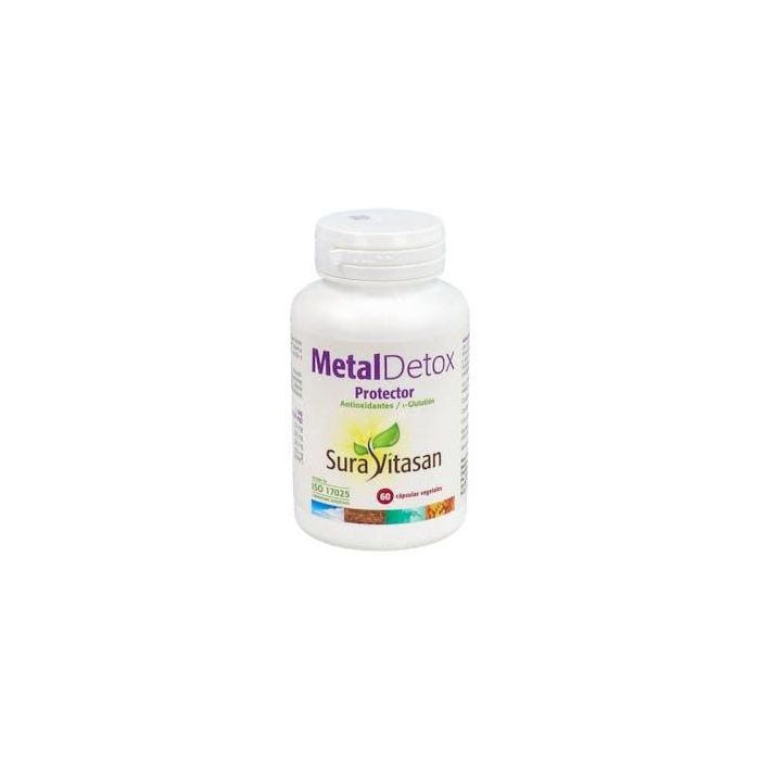 SURA VITASAN Metal Detox Protector con L-Glutatión, N-Acetil-L-cisteína y Vitamina C para Desintoxicación de Metales Pesados 60 Cápsulas