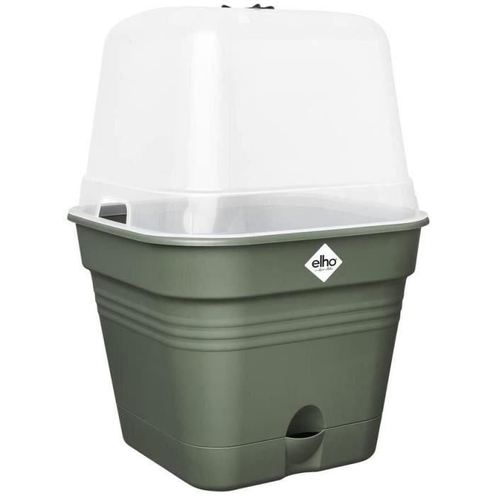 Pot de flores cuadradas básicas verdes - plástico - tanque - Ø20 - verde hoja Pot de flores cuadradas básicas verdes - plástico - tanque - Ø20 - verde hoja