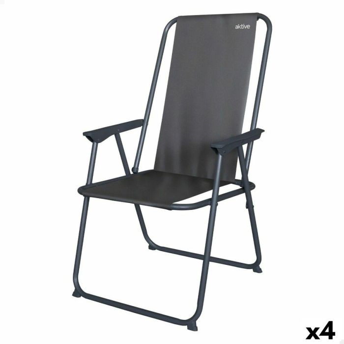 Silla de Camping Plegable Aktive 44 x 88 x 44 cm (4 Unidades)