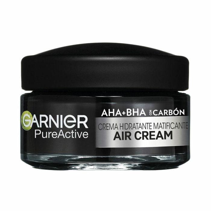Garnier PURE ACTIVE Crema Hidratante Matificante con AHA + BHA + Carbón para Pieles con Tendencia Acneica 50 ml