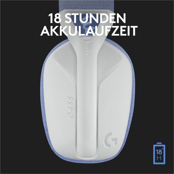 Logitech Auriculares G435 Gaming Inalámbricos Bluetooth/LIGHTSPEED, Sonido Envolvente, Micrófono Integrado, Blanco 6 Logitech Auriculares G435 Gaming Inalámbricos Bluetooth/LIGHTSPEED, Sonido Envolvente, Micrófono Integrado, Blanco 6