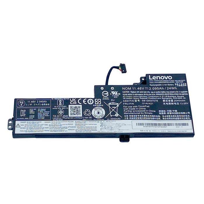 Lenovo Internal lithium-ion battery, 3-cell design, 24Wh capacity, 11.46V voltage, compatible with Lenovo ThinkPad T470 series. 3 Lenovo Internal lithium-ion battery, 3-cell design, 24Wh capacity, 11.46V voltage, compatible with Lenovo ThinkPad T470 series. 3