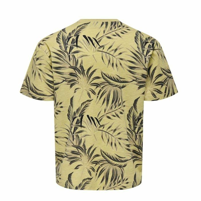 Camiseta de Manga Corta Hombre Only & Sons Onskash Reg Leaf Aop Dorado 1 Camiseta de Manga Corta Hombre Only & Sons Onskash Reg Leaf Aop Dorado 1