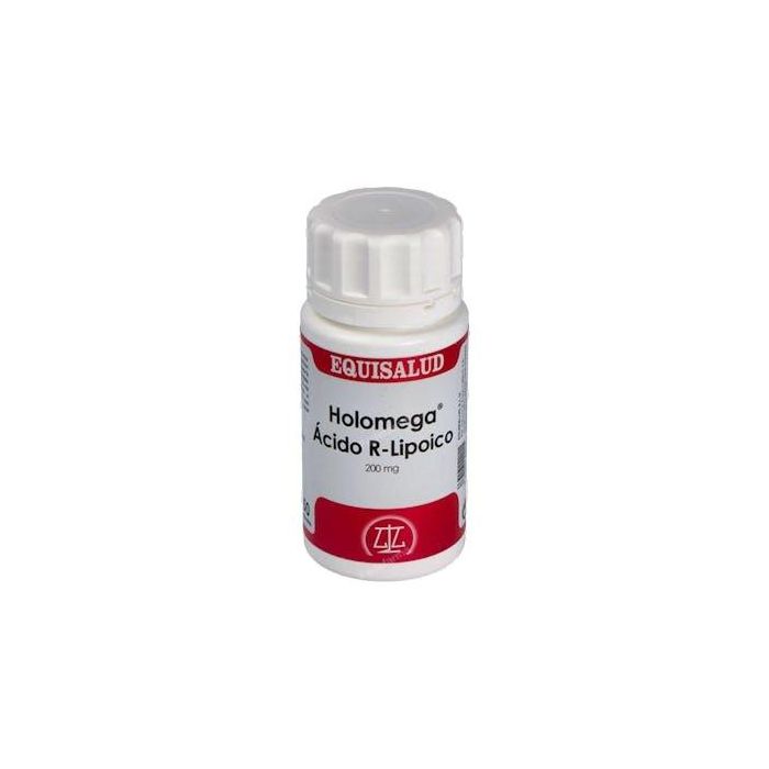 Holomega Ácido R-Lipoico 50 Cápsulas. Potente Antioxidante, participa en el metabolismo de la glucosa