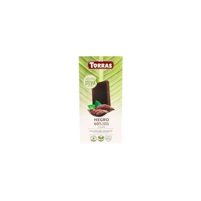 TORRAS Chocolate Cacao 60% con Stevia Tableta 100g