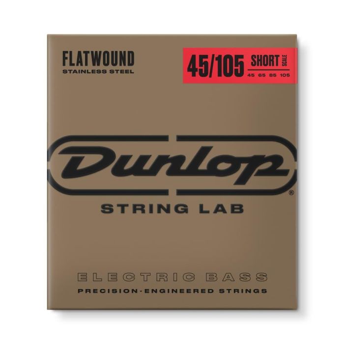 Dunlop Juego Bajo Entorchado Plano 45-105 (Escala Corta)