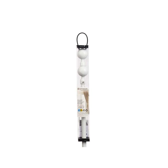 Giftdecor Barra Cortina Blanca 120-210 cm Hierro (8 Unidades) 2 Giftdecor Barra Cortina Blanca 120-210 cm Hierro (8 Unidades) 2