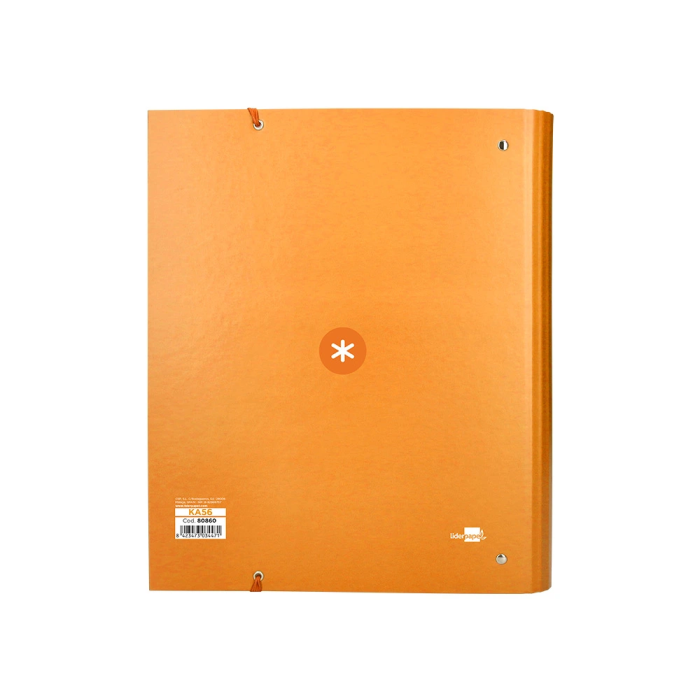 Antartik Carpeta con recambio A4 cuadro 5mm forrada 4 anillas 40mm redondas con solapa color mostaza 1