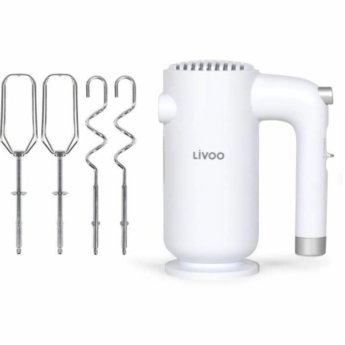 Livoo LIV1713288606220 Batidora Eléctrica 250 W, 5 Velocidades y Función Turbo, Blanco 2 Livoo LIV1713288606220 Batidora Eléctrica 250 W, 5 Velocidades y Función Turbo, Blanco 2
