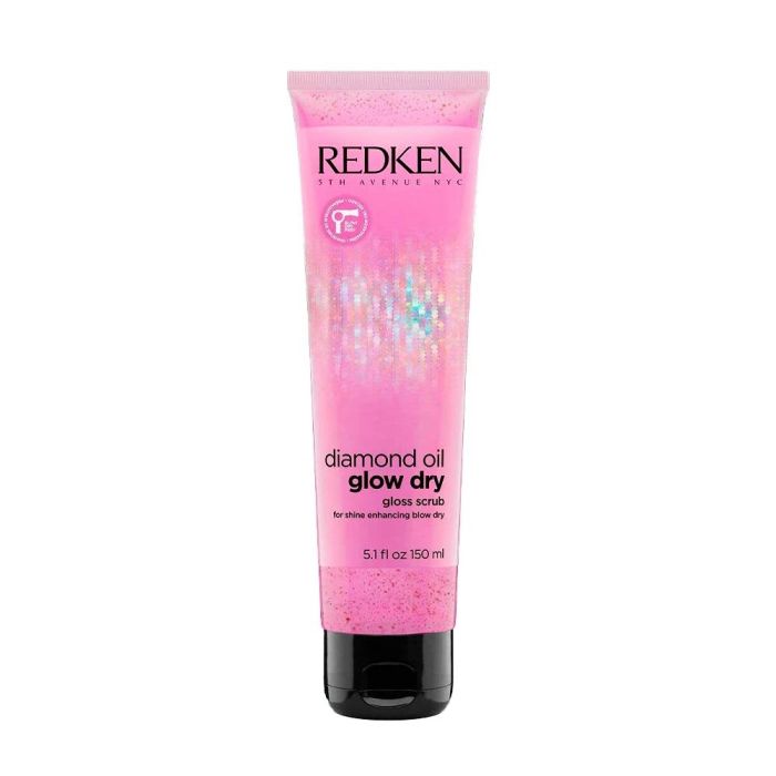 Redken Glow Dry Gloss Scrub: Tratamiento Exfoliante Capilar para Brillo, Suavidad y Preparación de Peinado con Secador - 150 ml