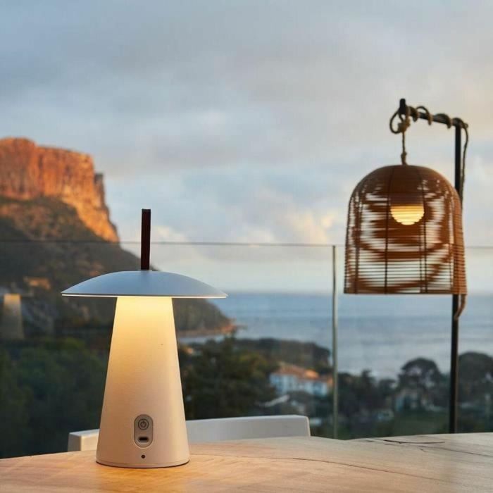 Lumisky LUM3760093546522 Lámpara de Mesa Inalámbrica LED Blanco Cálido Aluminio Mango Cuero 29 cm 1 Lumisky LUM3760093546522 Lámpara de Mesa Inalámbrica LED Blanco Cálido Aluminio Mango Cuero 29 cm 1