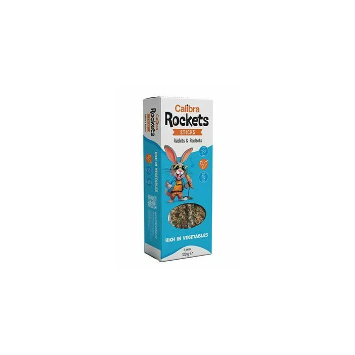 Calibra Rockets Sticks para Conejos y Roedores - Verduras 120 gr