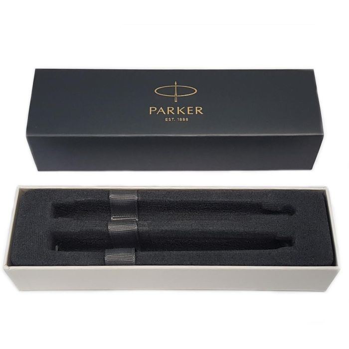 Parker Juego Bolígrafo y Pluma Estilográfica Jotter Acero Inoxidable Adornos Cromados Diseño Icónico con Estuche Parker 5 Parker Juego Bolígrafo y Pluma Estilográfica Jotter Acero Inoxidable Adornos Cromados Diseño Icónico con Estuche Parker 5