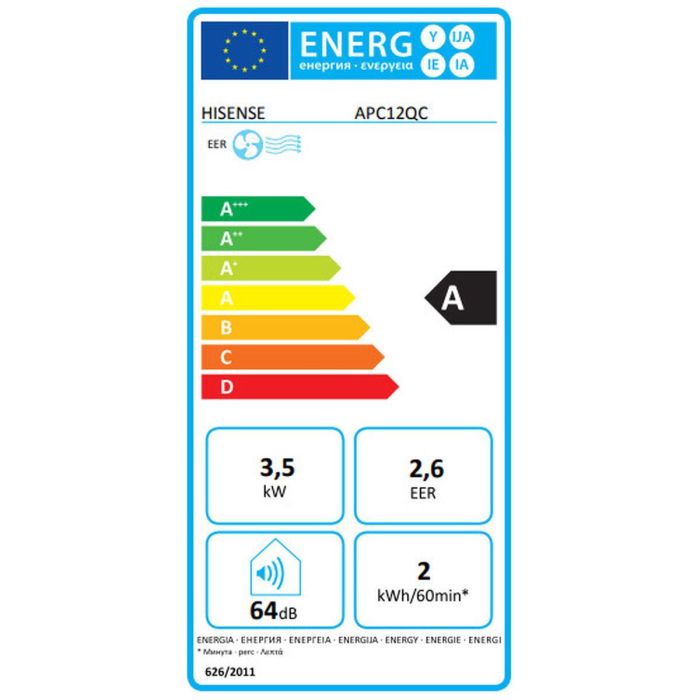 Aire Acondicionado Portátil Hisense APC12QC Blanco A 1