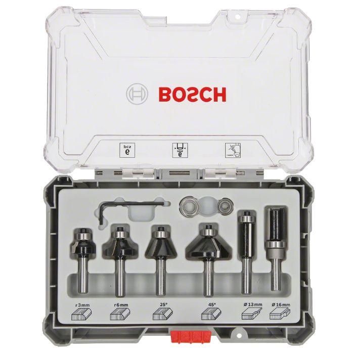 Caja de 6 fresas de afeitar/chaflanar/redondear con vástago de 6 mm BOSCH - 2607017468 2