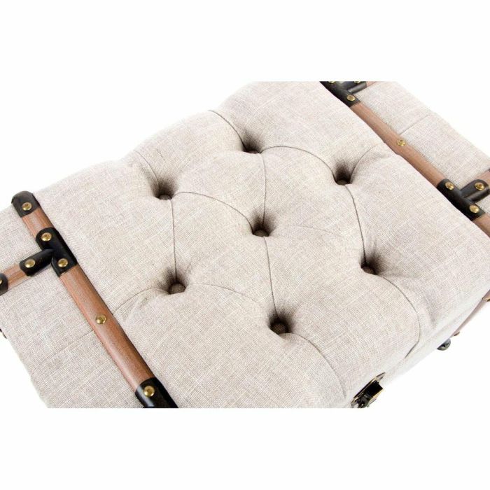 Banqueta DKD Home Decor Negro Beige Madera Madera MDF 62 x 42 x 43 cm 3 Banqueta DKD Home Decor Negro Beige Madera Madera MDF 62 x 42 x 43 cm 3
