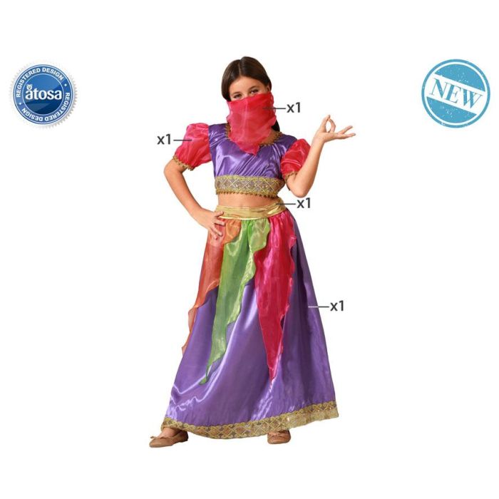 Disfraz Bailarina Árabe Multicolor Vestido Niña 3-4 Años 0 Disfraz Bailarina Árabe Multicolor Vestido Niña 3-4 Años 0