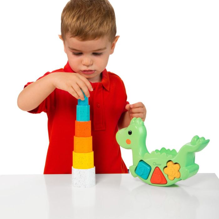 Chicco Dino Lino Ecológico 00010499100000 Juguete 3 en 1 para desarrollo de habilidades 4
