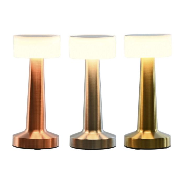 Lampara Sobremesa Moderno DKD Home Decor Plateado Dorado 9 x 21 x 9 cm (3 Unidades) 1 Lampara Sobremesa Moderno DKD Home Decor Plateado Dorado 9 x 21 x 9 cm (3 Unidades) 1