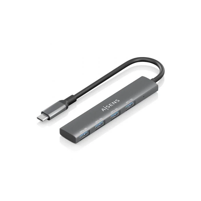 Aisens Hub USB-C 3.0 A106-0540 | 4 Puertos USB-A | Gris 15cm