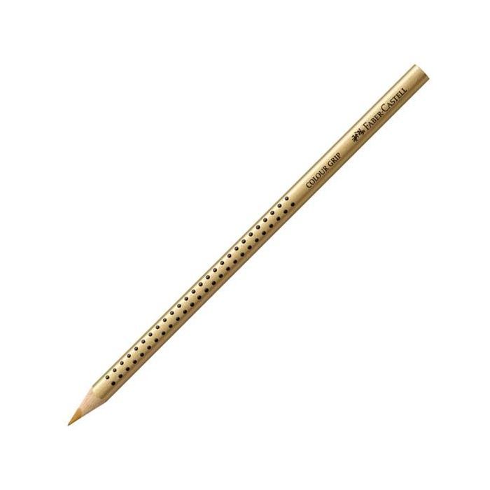 Faber Castell Lápiz de Color Acuarelable Colour Grip, Tono Oro, Caja de 12 Unidades (12 Unidades)